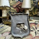 Jules Leleu Pair Of Bronze Sconces With Stamped Double Patina