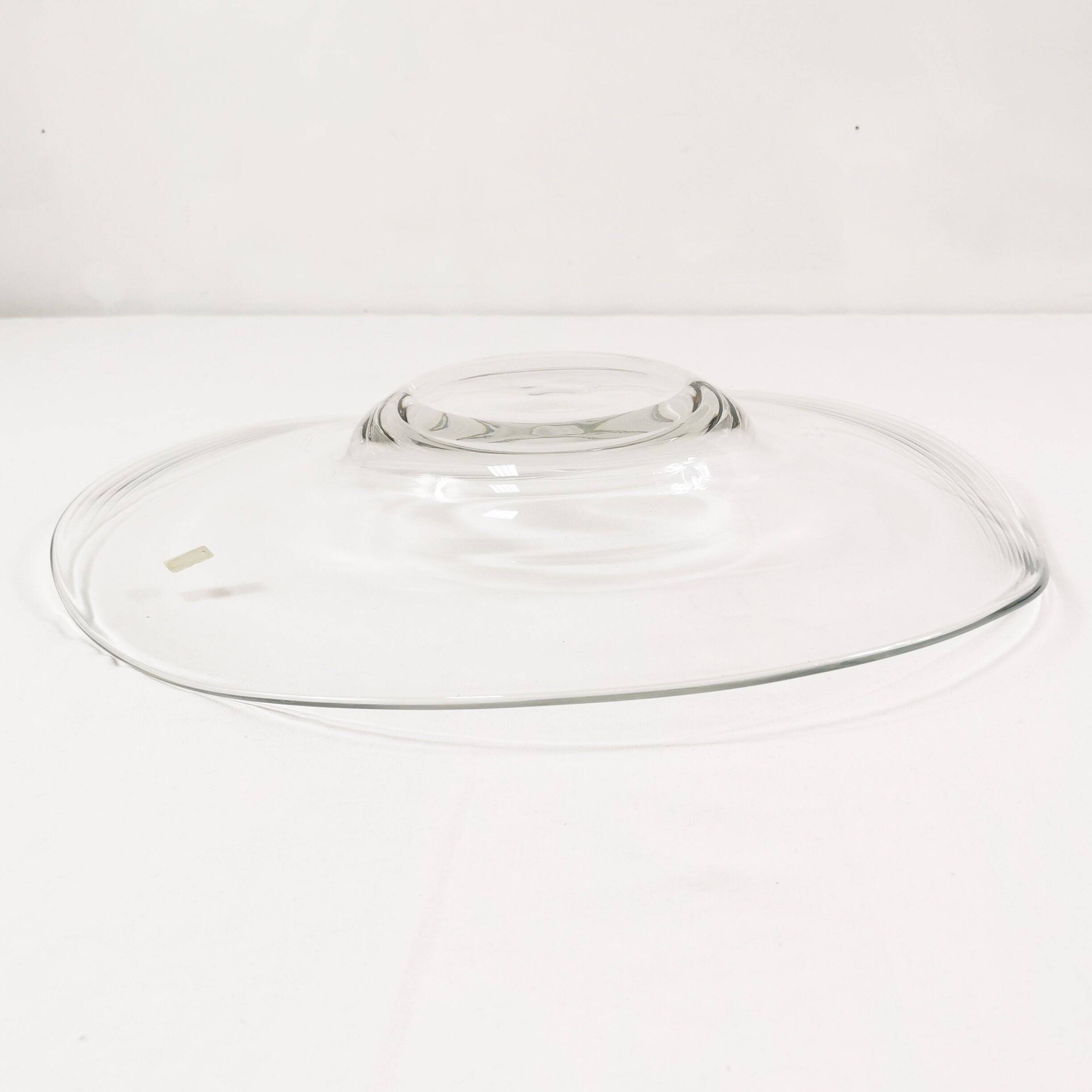 Large glass fruit platter Erwin Eisch, Germany 1960s
