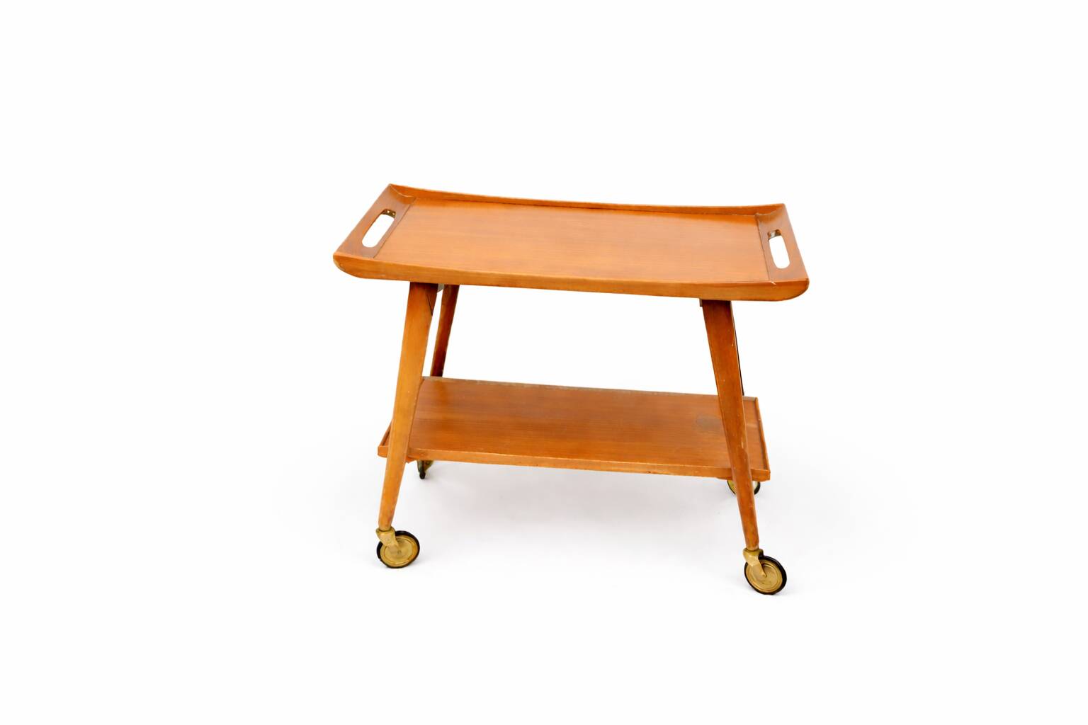 Mid-century German teak bar cart  Manufactured by Opal Furniture, 1960s