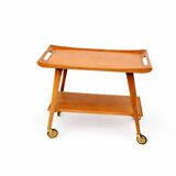 Mid-century German teak bar cart  Manufactured by Opal Furniture, 1960s