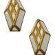 Brass Glass Sconces Set of 2 1970’s