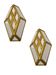 Brass Glass Sconces Set of 2 1970’s