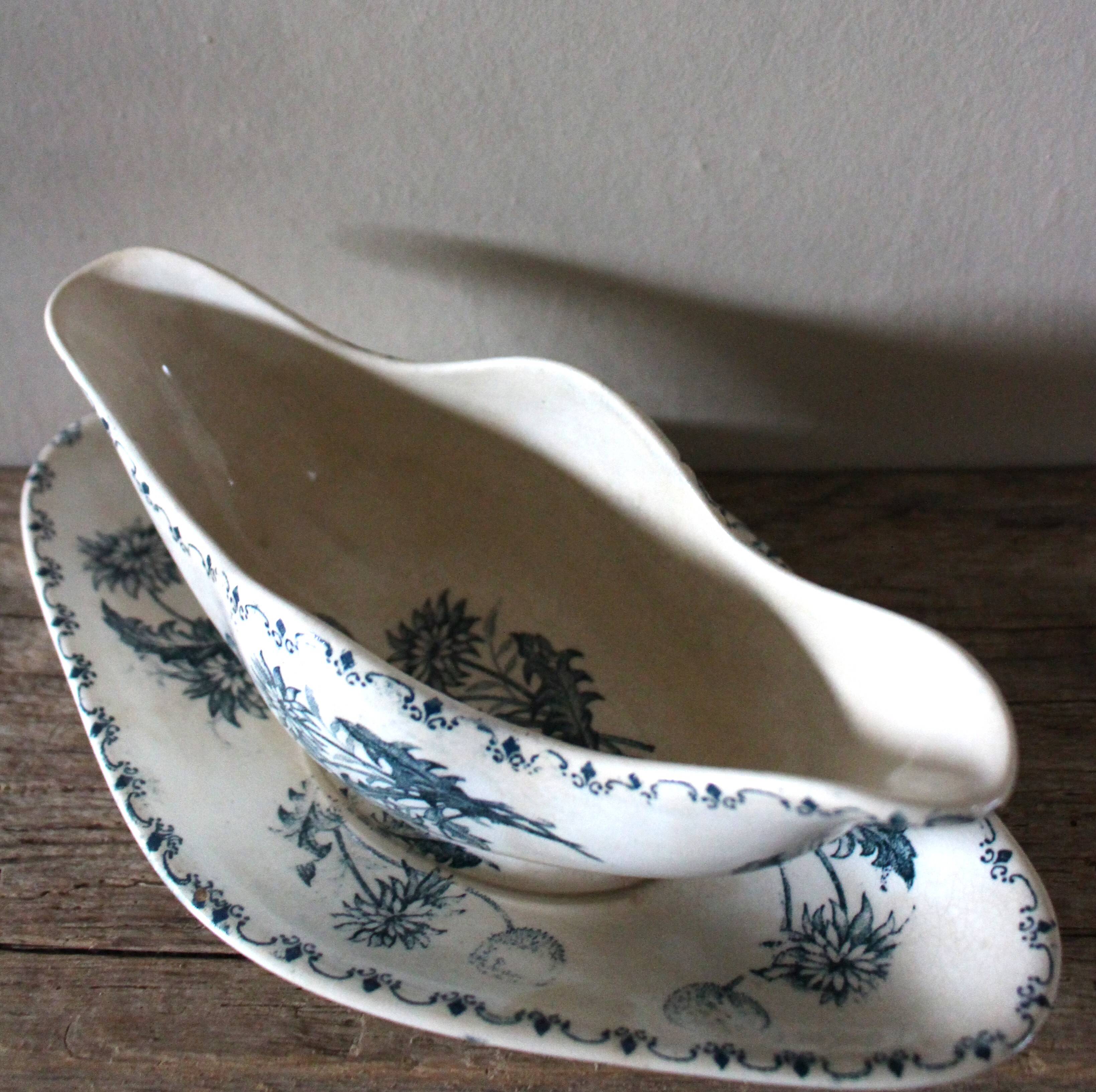 Sauceboat Terre de Fer Clairefontaine Blue Dandelion