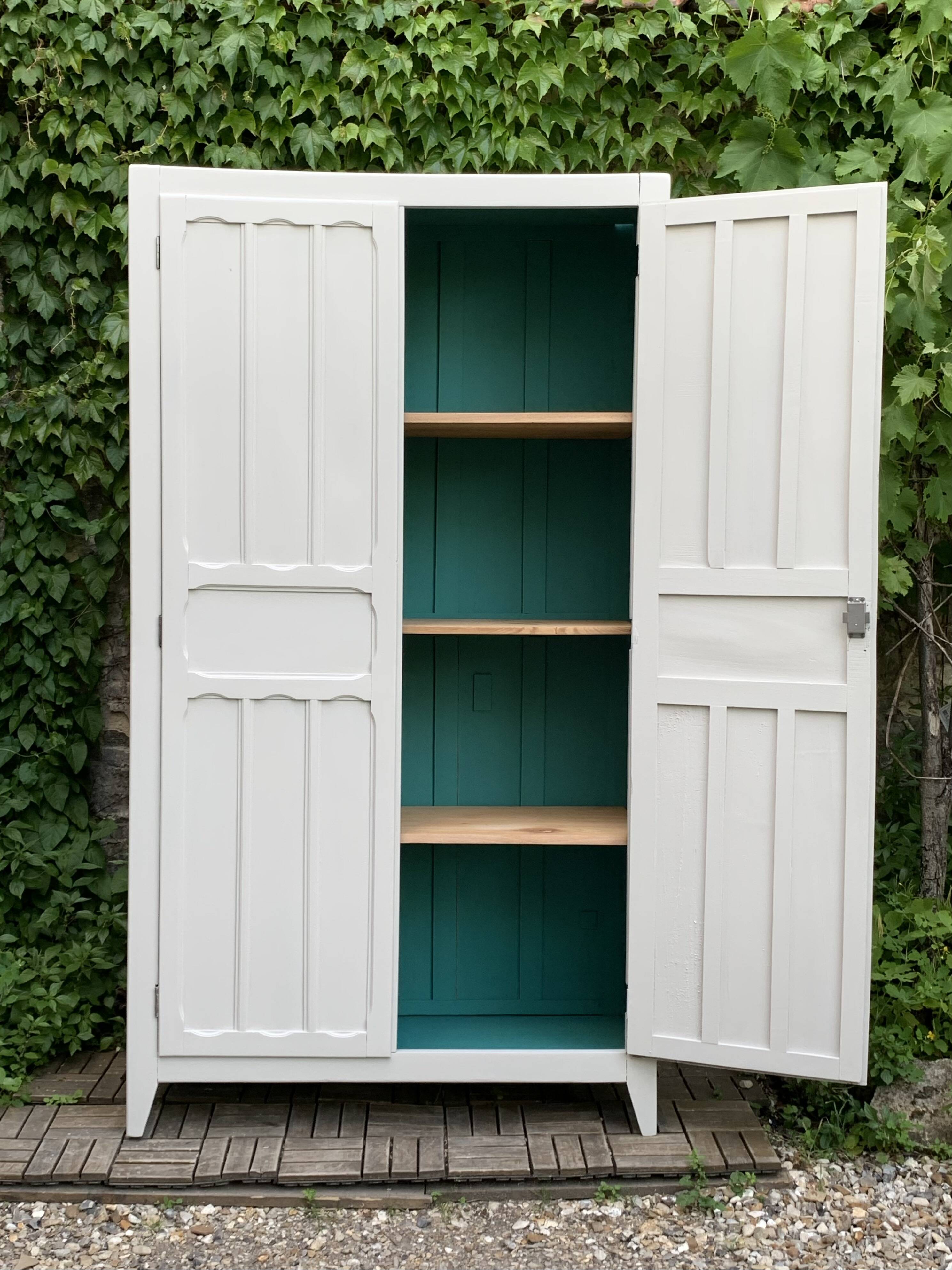 Antique Parisian paneled wardrobe, 1940