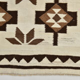 Geometric kilim runner rug,107x325cm