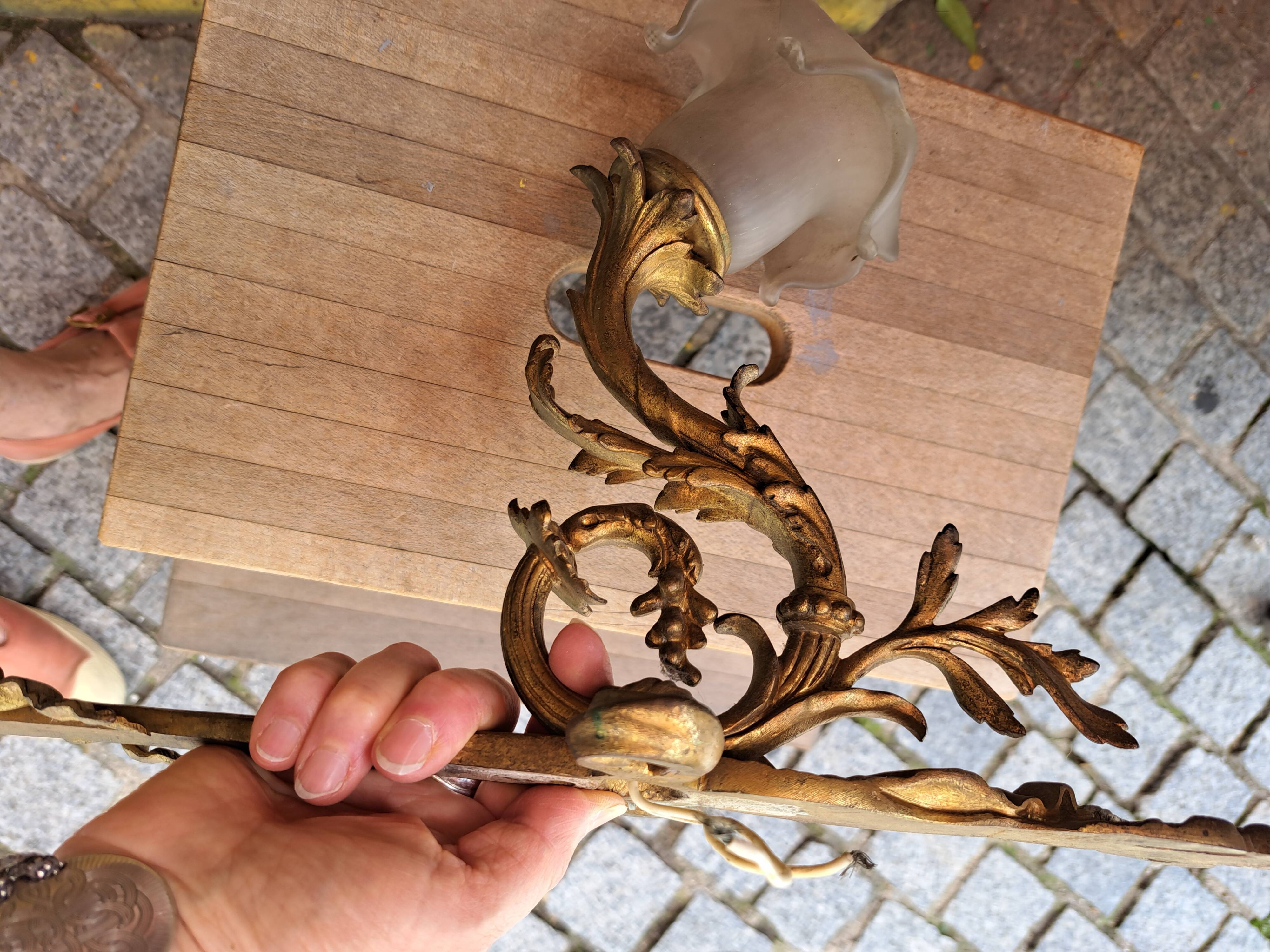 Pair of Napoleon III appliques in gilded bronze