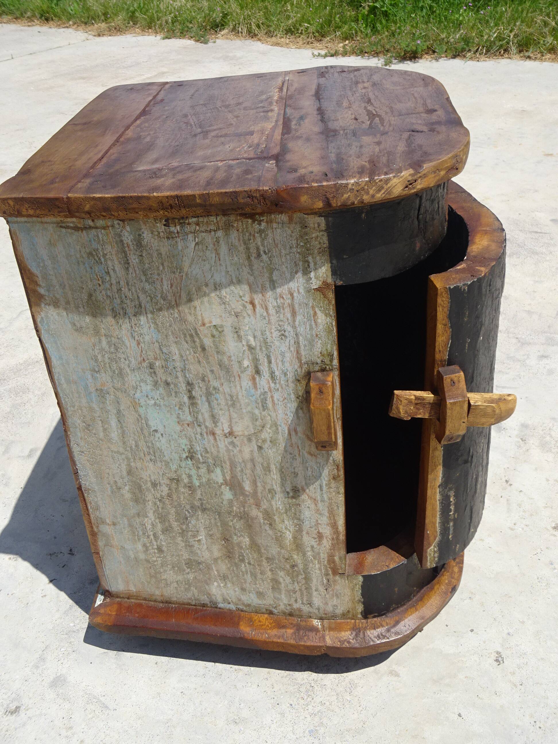 Small wooden canoe furniture, solid teak