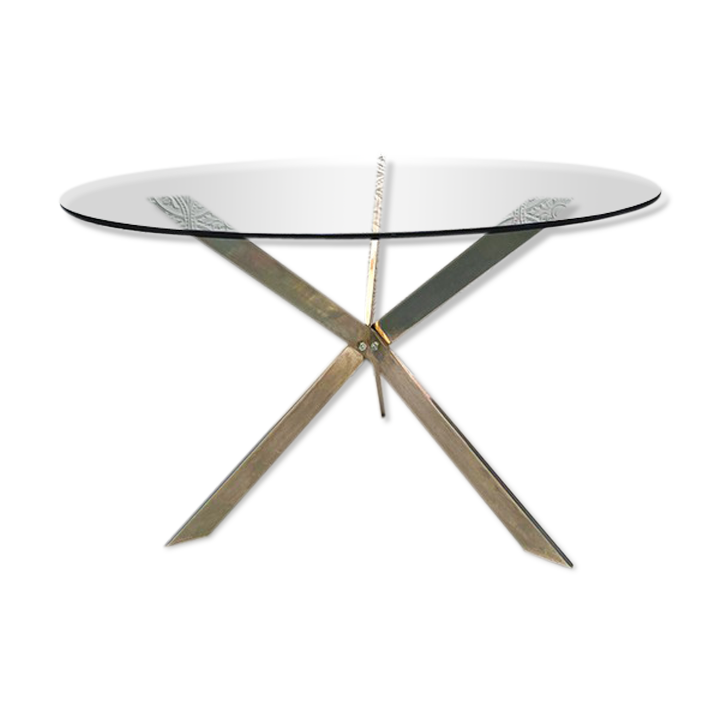 70s Glass roundtable