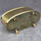 Cache pot rectangulaire en laiton pieds de Lion fabrique en Belgique