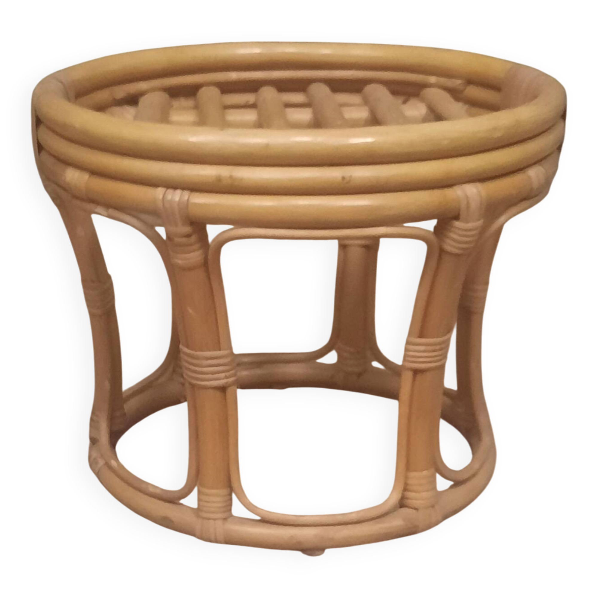 Small low bamboo table