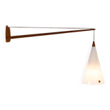 Mid-century Swedish wall lamp in teak by Uno and Östen Kristiansson for Luxus, 1960s