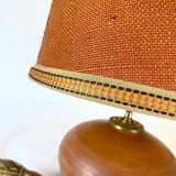 Terracotta lamp, 2M fabric cable, jute lampshade