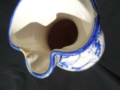 Talevera blue earthenware pitcher