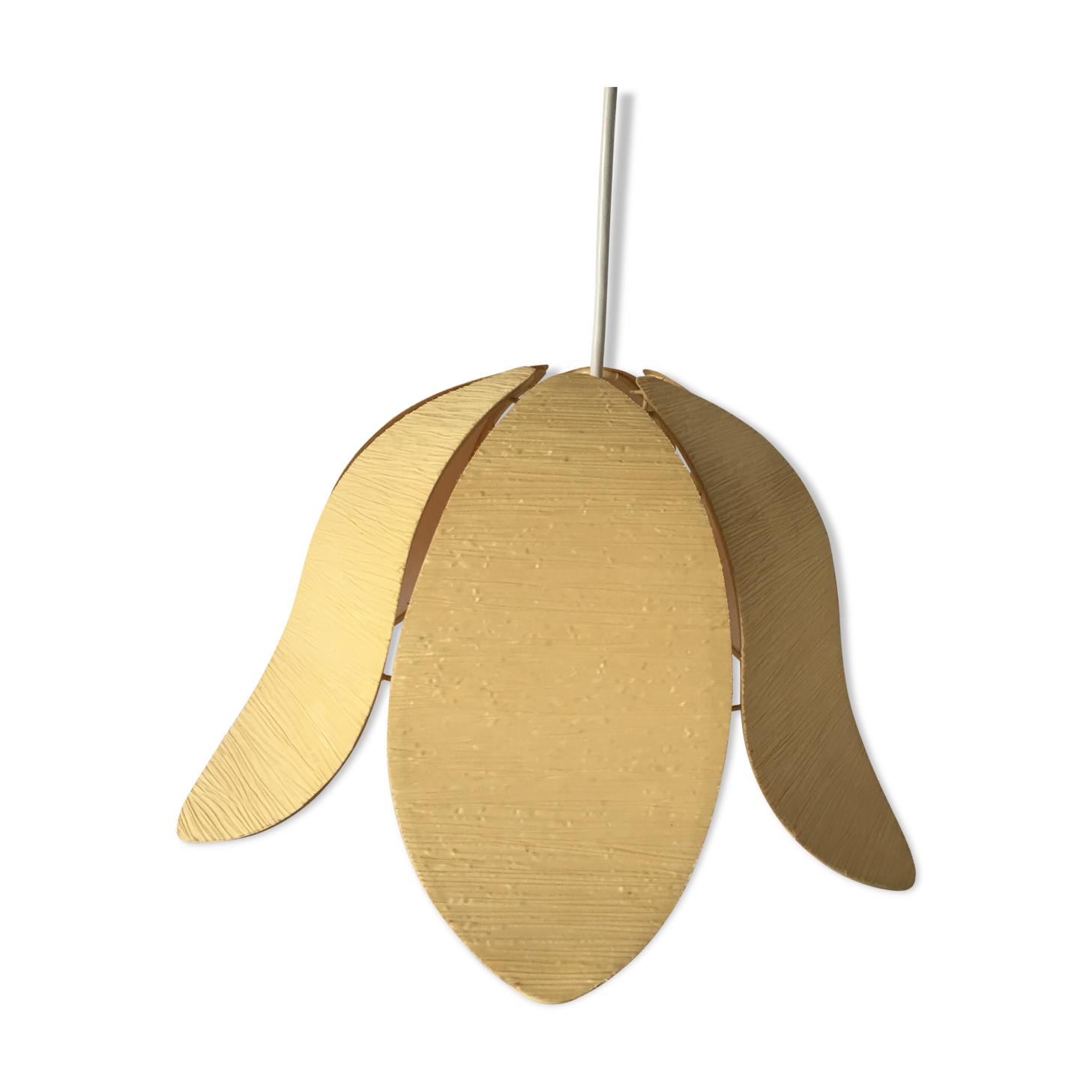 Small beige fabric flower 70's suspension