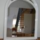 White mirror in 90s Art Deco style