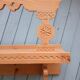 Antique carved wooden wall shelf