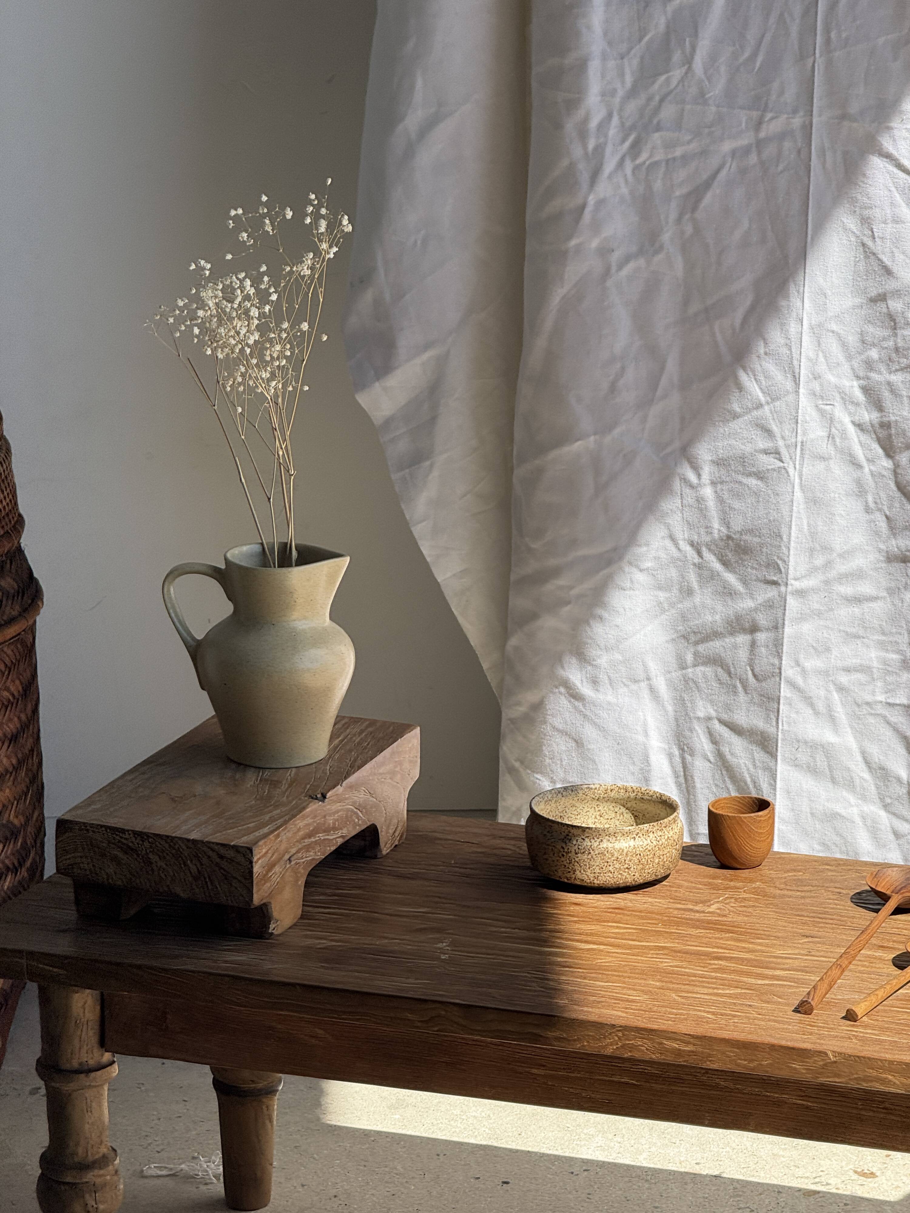 Mini cup, saucer or egg cup in teak H5 D5