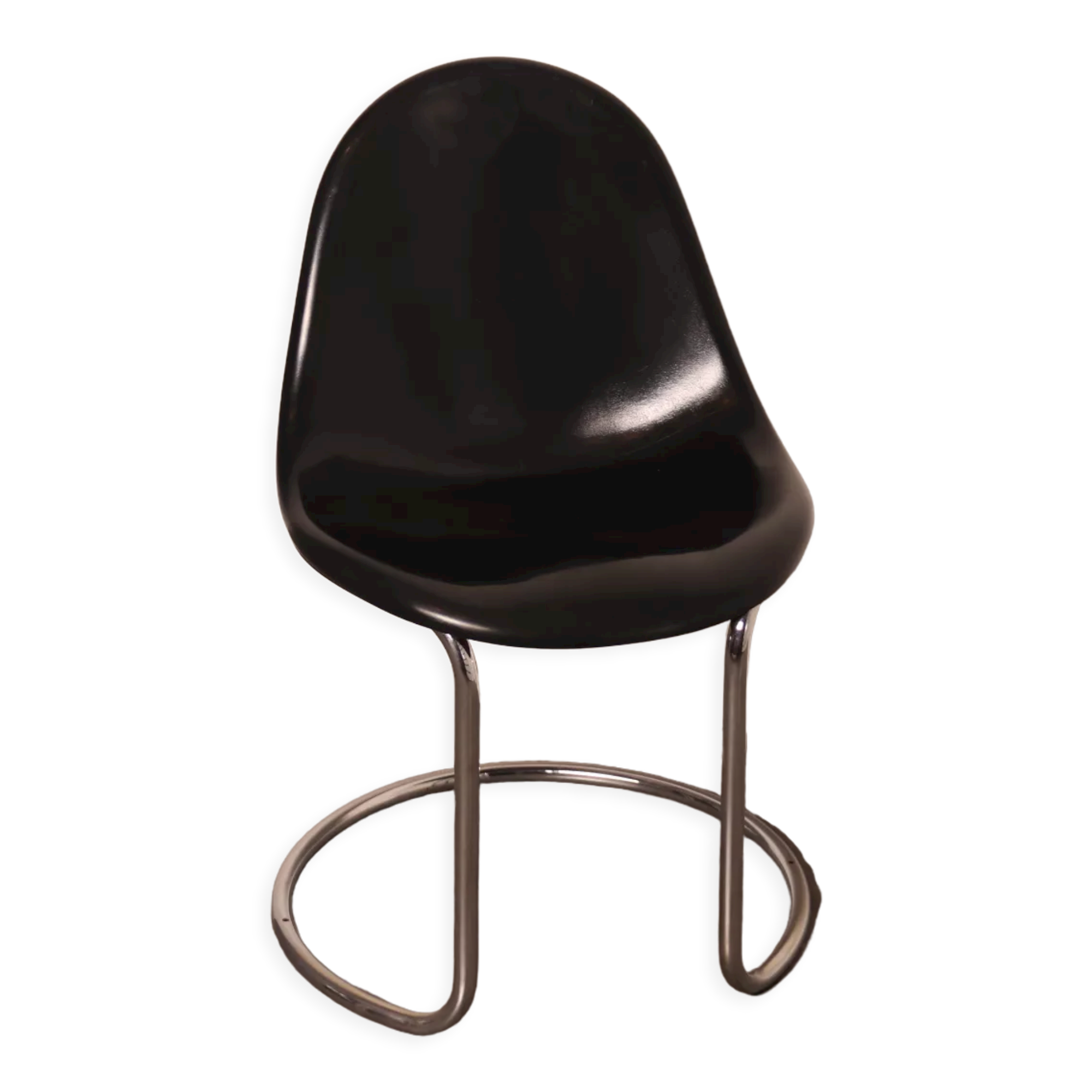'Maia' chair in black designed by Giotto Stoppino  for Bernini - Italy - 1960's