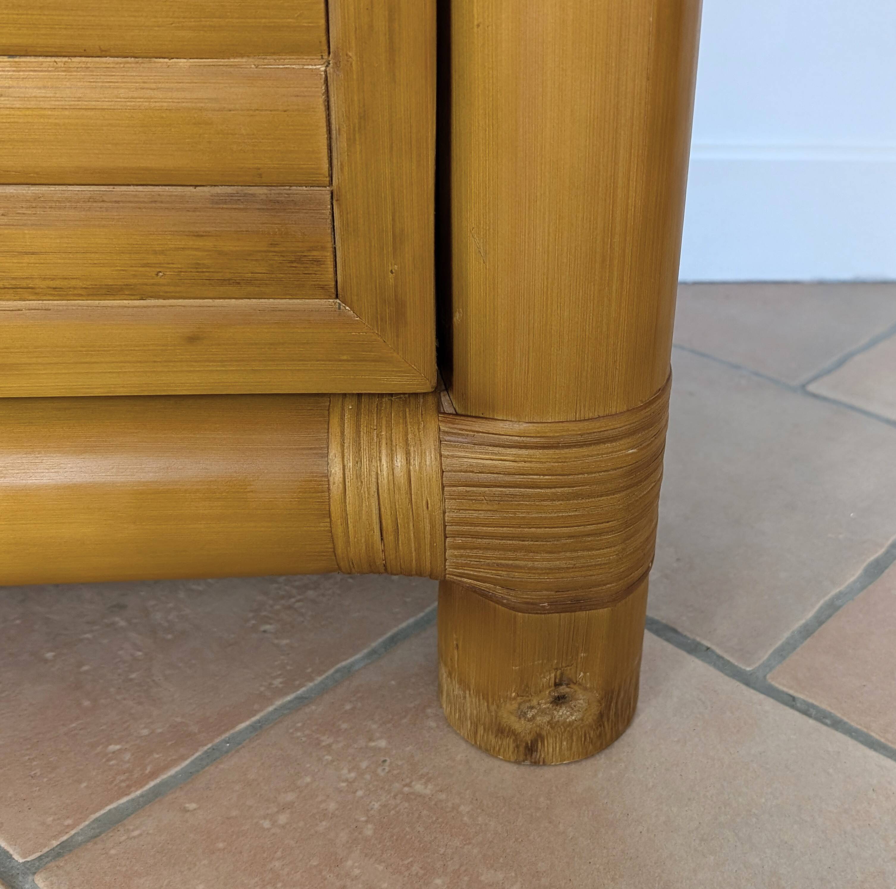 Bamboo chest of drawers