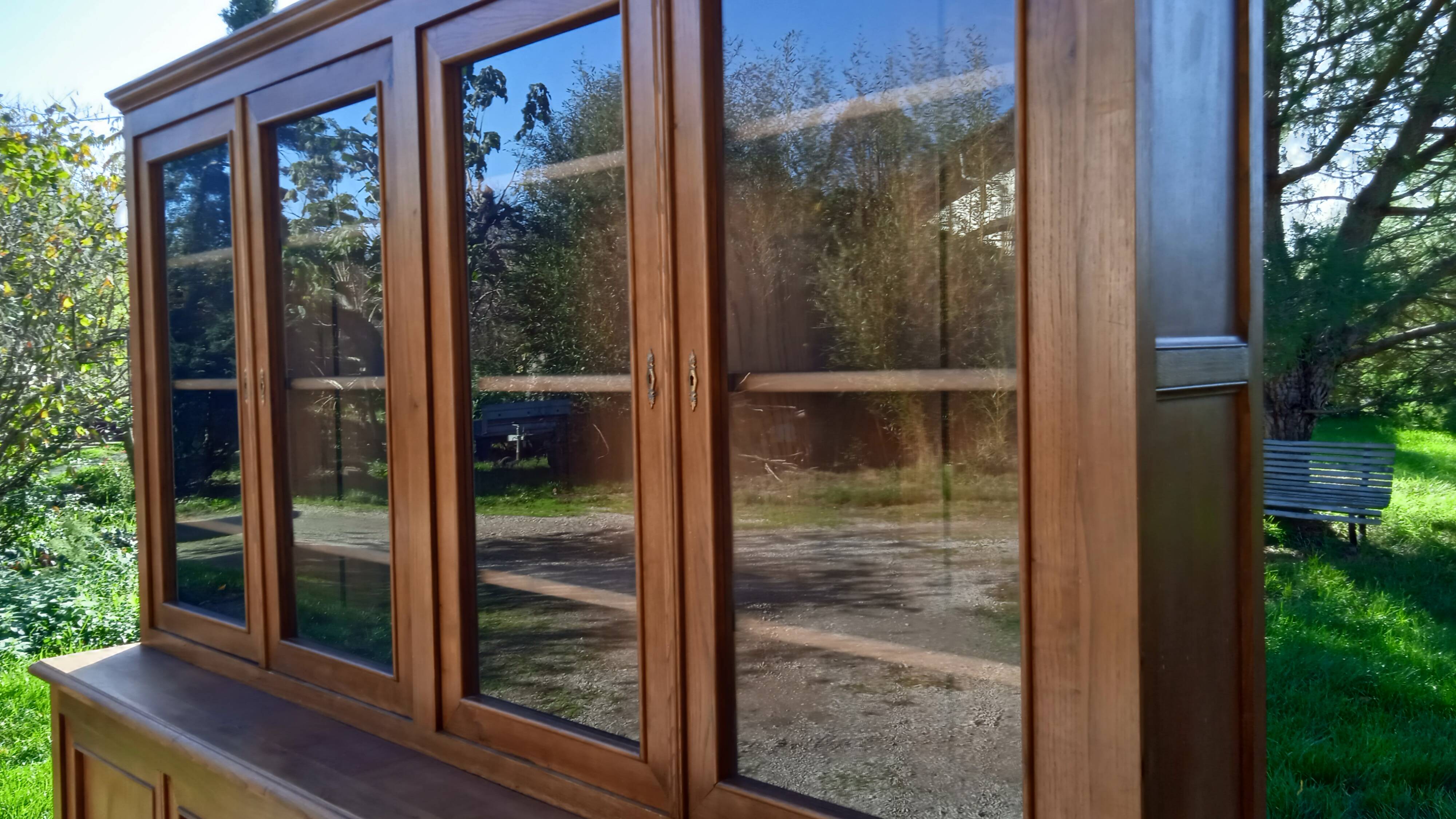 Large Louis Philippe style oak bookcase