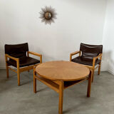Old coffee table wood design 60s Italy vintage