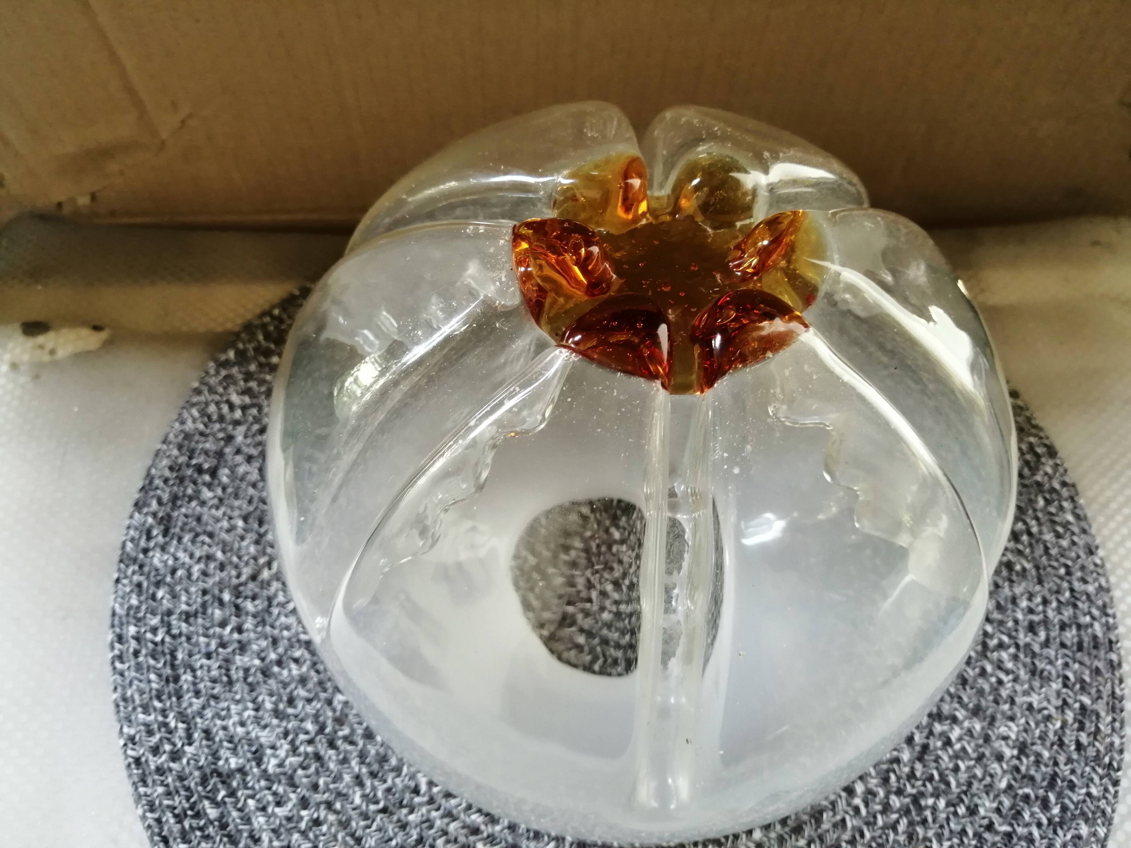 Suspension globe verre Mazzega Murano 70'