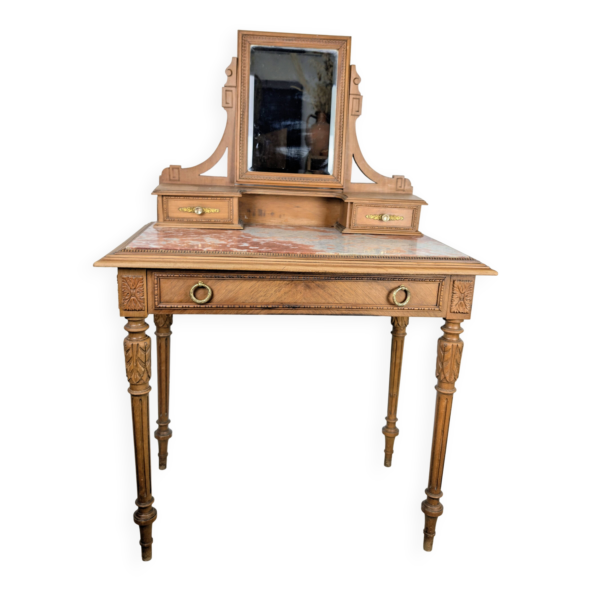 Louis XVI style dresser with pink marble