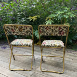 2 vintage Lafuma Chantazur folding chairs
