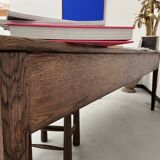 Large writing table from the 1940s in solid oak