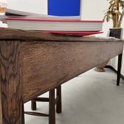 Grande table écritoire des années 40 en chêne massif