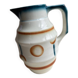 Old vintage Spritzdekor earthenware pitcher