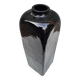 Wabi-Sabi glass vase with burnt wood mold