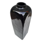 Wabi-Sabi glass vase with burnt wood mold