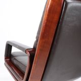 Pair of leather visitor armchairs by Eugen Schmidt