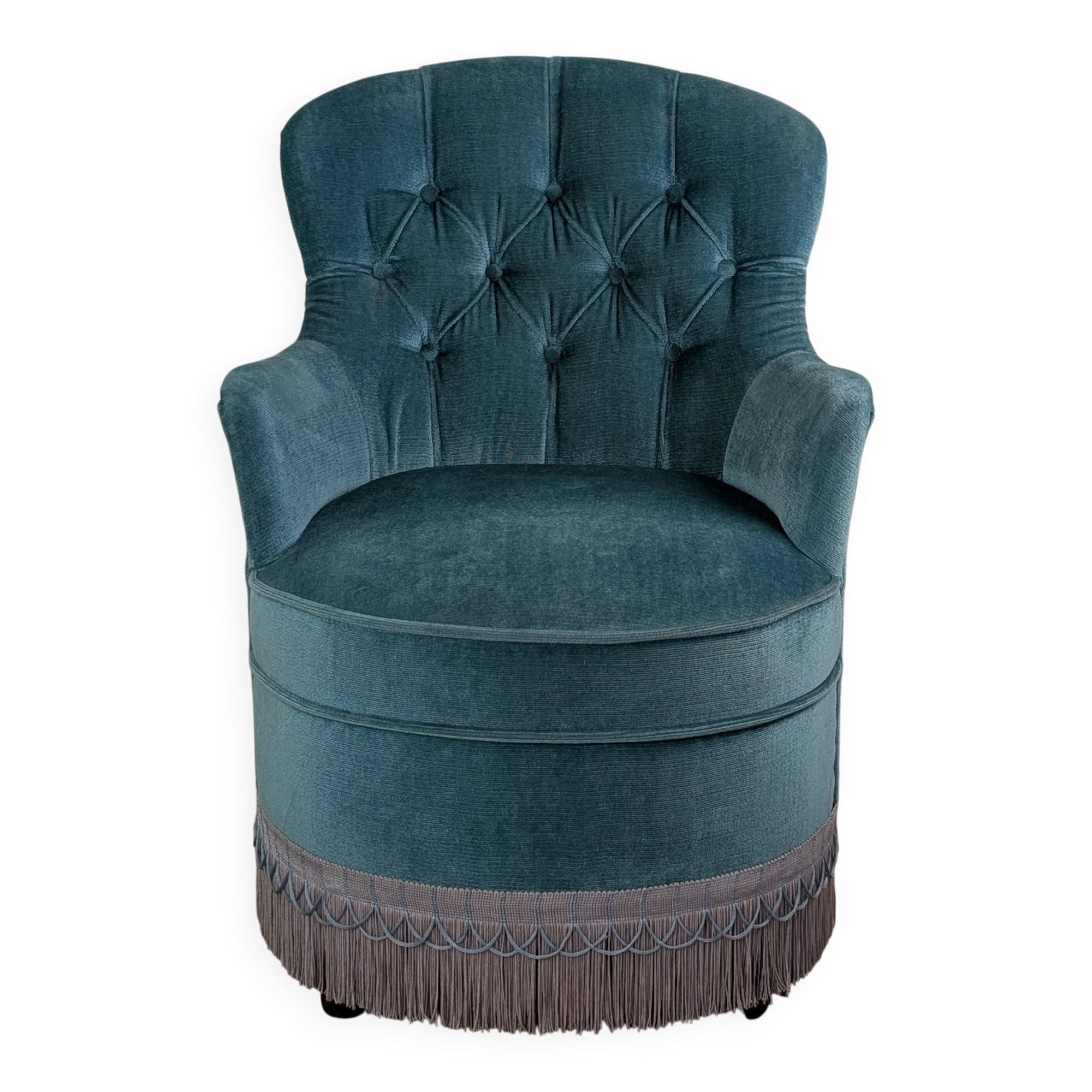 Velvet toad armchair