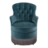Fauteuil crapaud velours