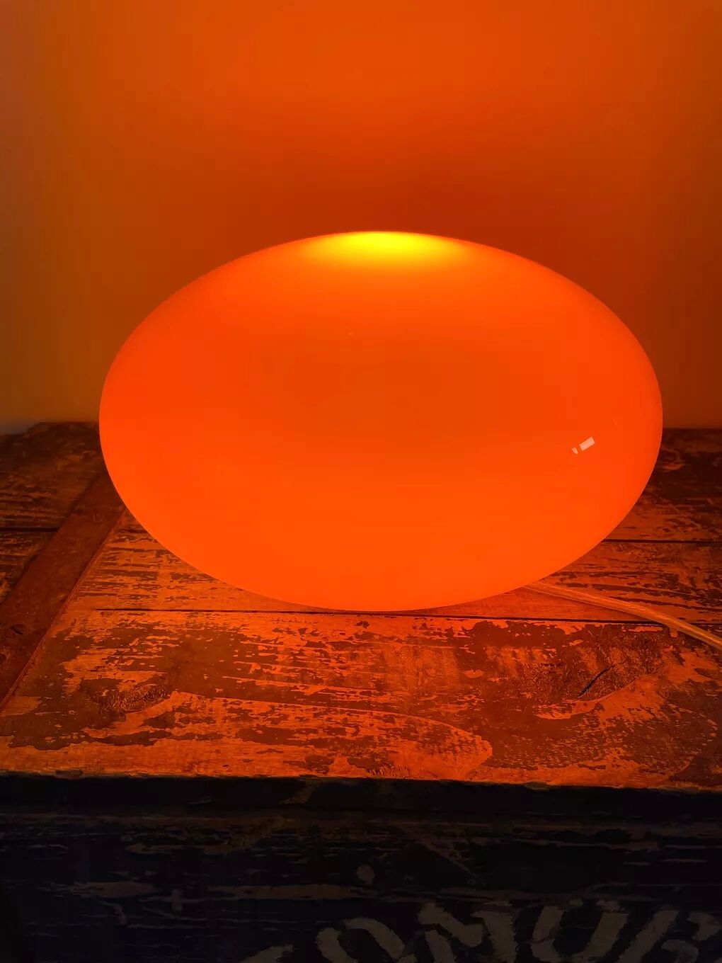 Orange ball lamp