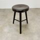 Tabouret tripode industriel métal et bois