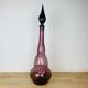 2 Italian Empoli decanters 66 cm mouth-blown glass