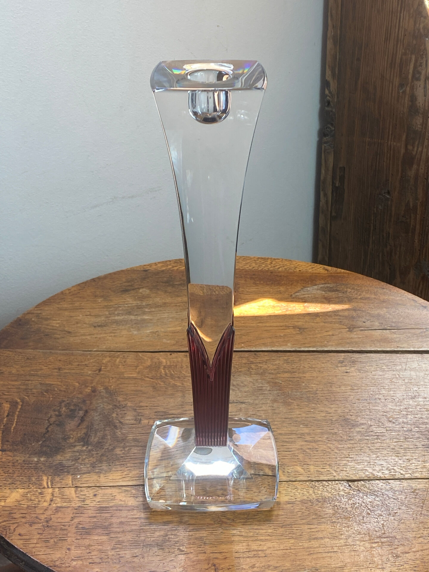 Bohemian crystal candlestick