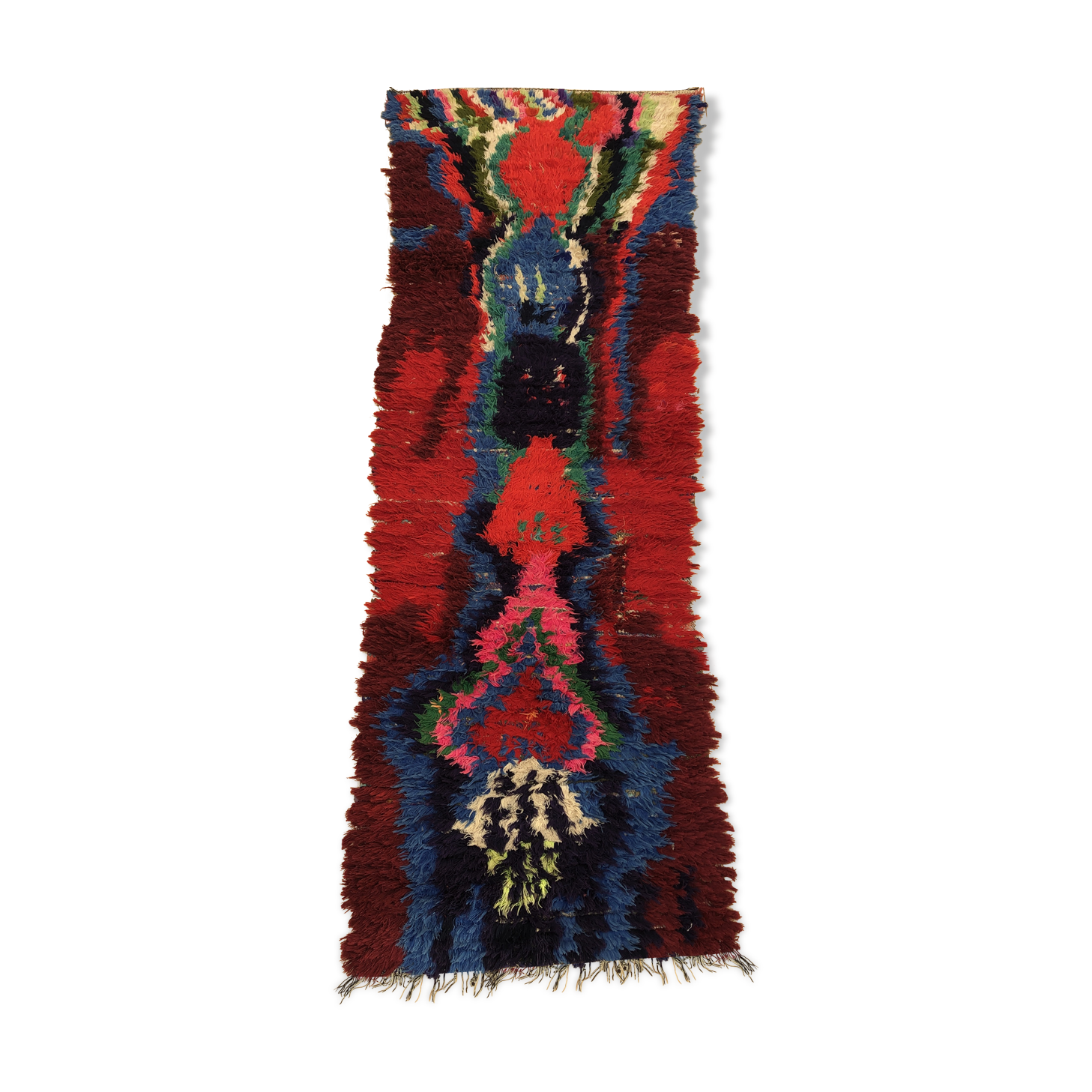 Moroccan Berber carpet Old Azilal 2.2x0.79m