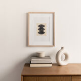 Painting on frameless paper M491 signed Eawy