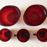 Lot bols and cups arcoroc sierra 70 red glass