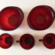 Lot bols and cups arcoroc sierra 70 red glass