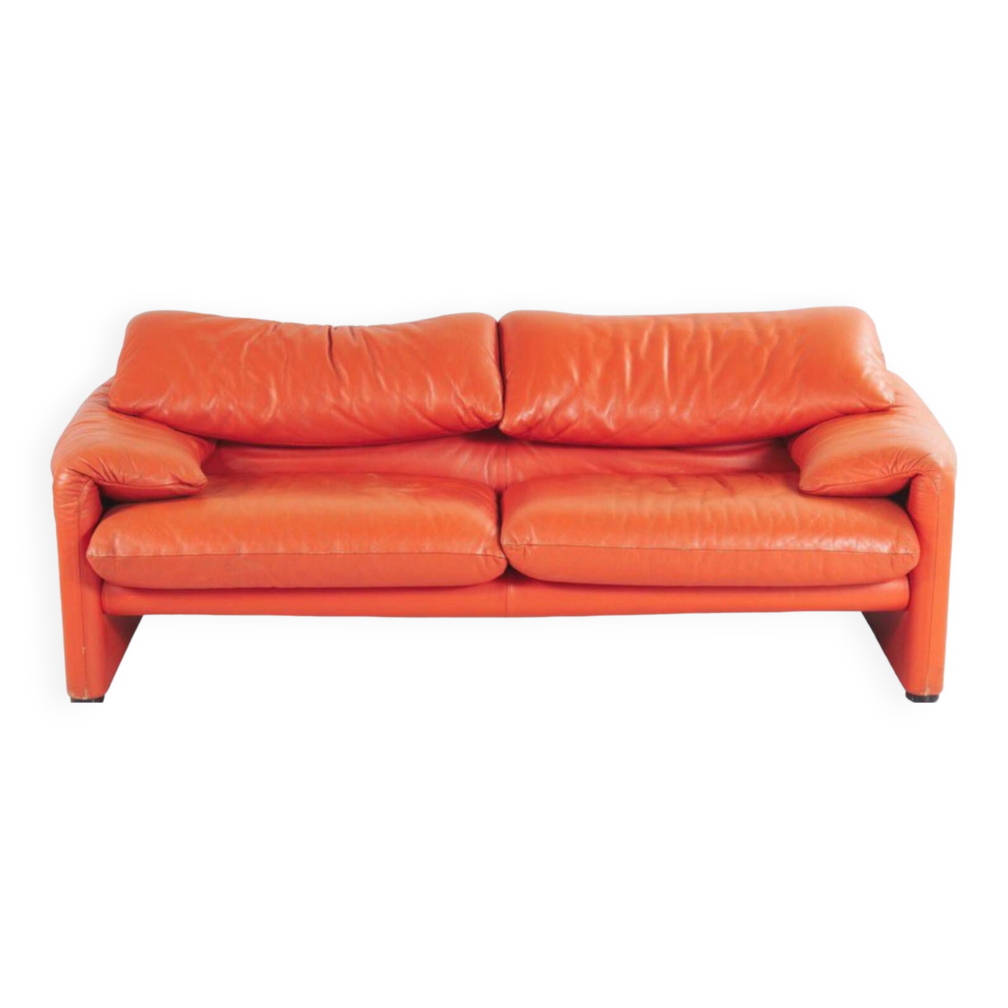 Cassina Maralunga leather sofa