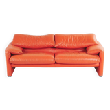 Cassina Maralunga leather sofa