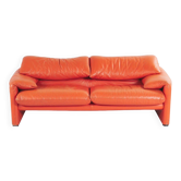 Cassina Maralunga leather sofa