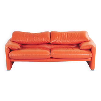 Cassina Maralunga leather sofa