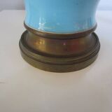 Antique NAP III living room lamp in painted opaline