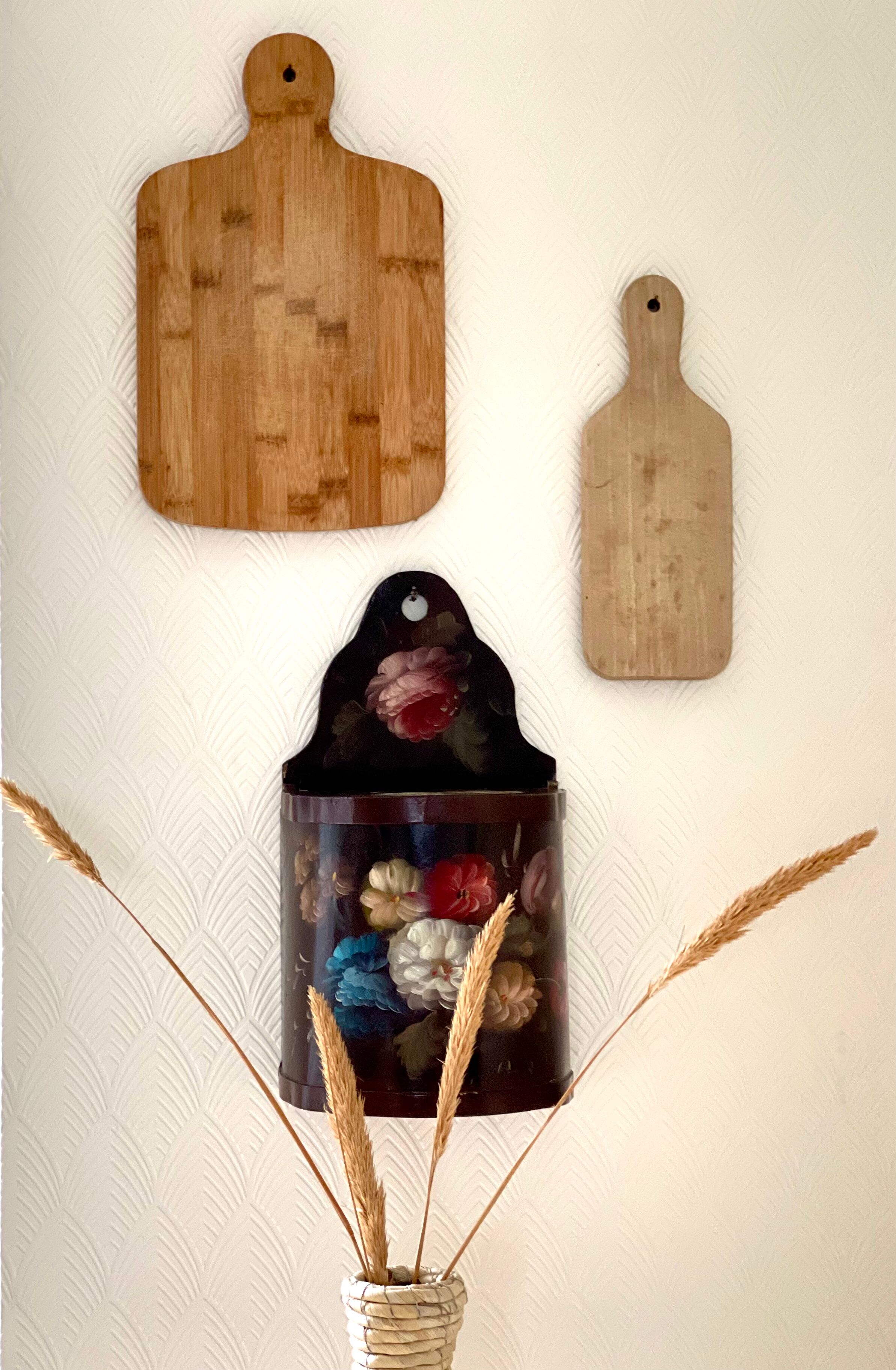 Old painted wooden box